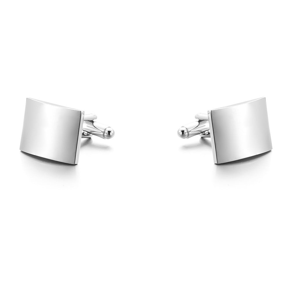 High Quality Plain Glossy Cufflinks French Western-style Clothes